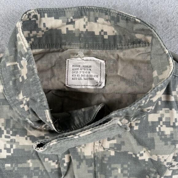 US Military ACU Army Combat Uniform Coat UCP Digital Camo Ripstop Medium Reg - Picture 7 of 16